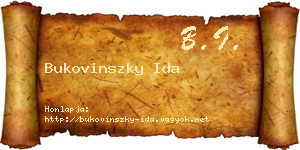 Bukovinszky Ida névjegykártya